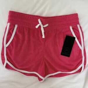 90 Degree By Reflex Womens Towel Terry Sunbathe Short Pink White Stripes Small